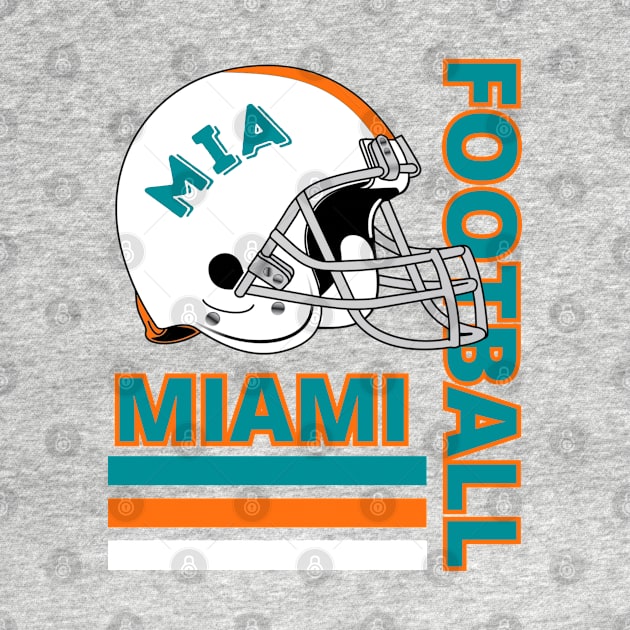Miami Football Vintage Style by Borcelle Vintage Apparel 